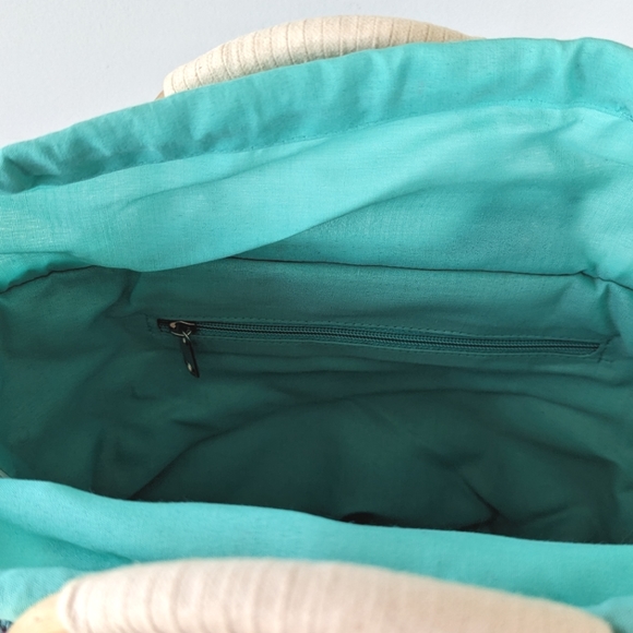 Francesca's Collections Grendaline Woven Colorful Summer Bamboo Tote Bag - Picture 8 of 13